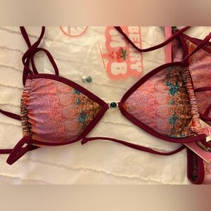 Colorful Patterned Bikini Top